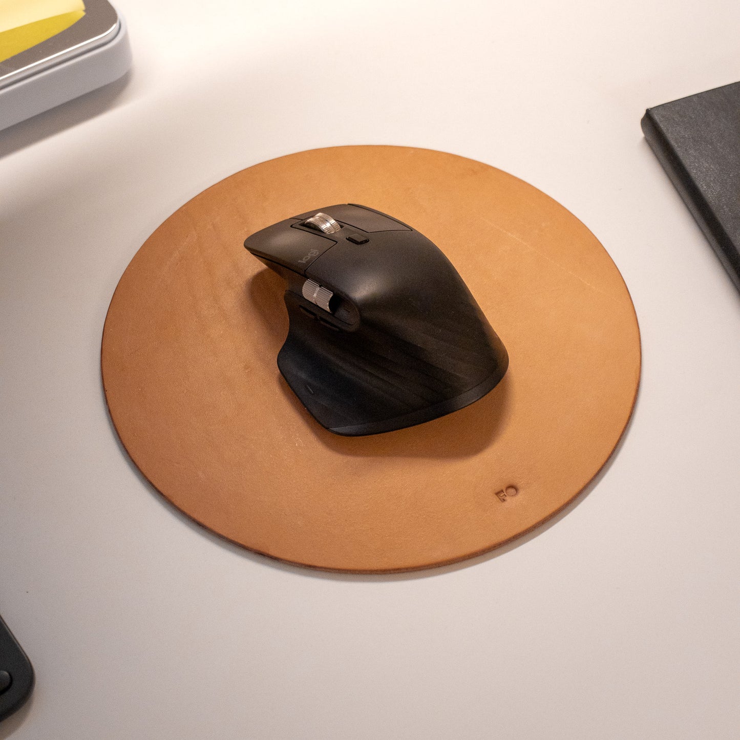MousePad de couro redondo - Novo